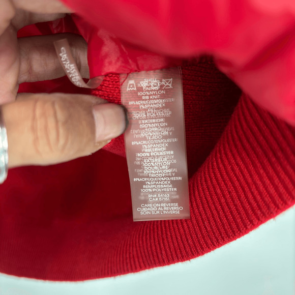 197. Calvin Klein Mixed Media Quilted And Knit Gorpcore Puffer Vest Red XS - Picture 9 of 11